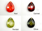 CZ beads, 13x18mm Faceted Pear Briolette-Cubic Zirconia-BeadDirect