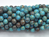 Blue Calsilica Jasper Beads, 8mm (8.4mm) Round Beads-BeadDirect