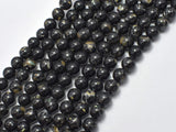 Shell Howlite-Black, 8mm (8.5mm)-Gems: Round & Faceted-BeadDirect