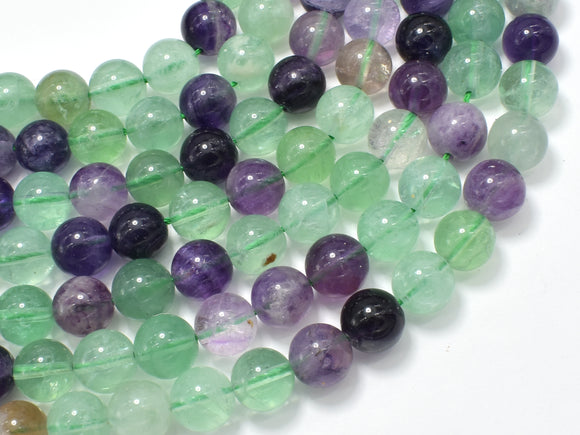 Fluorite Beads, Rainbow Fluorite, Round, 10mm-BeadDirect