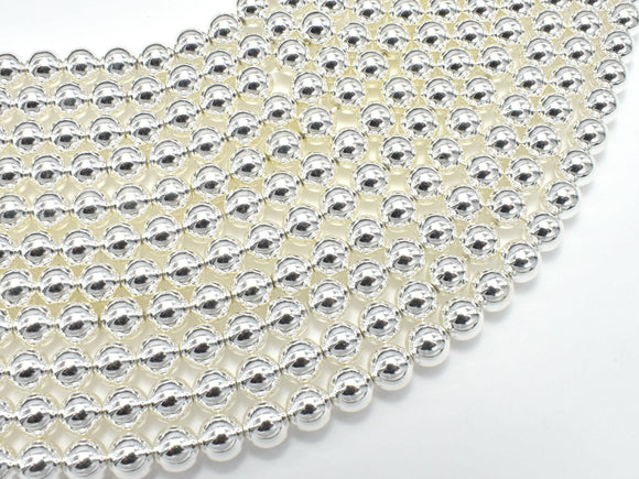 Hematite Beads-Silver, 6mm (6.3mm) Round-Gems: Round & Faceted-BeadDirect