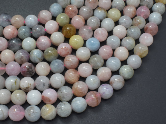 Beryl Beads, Morganite, Aquamarine, Heliodor, 8mm (8.5mm) Round-Gems: Round & Faceted-BeadDirect
