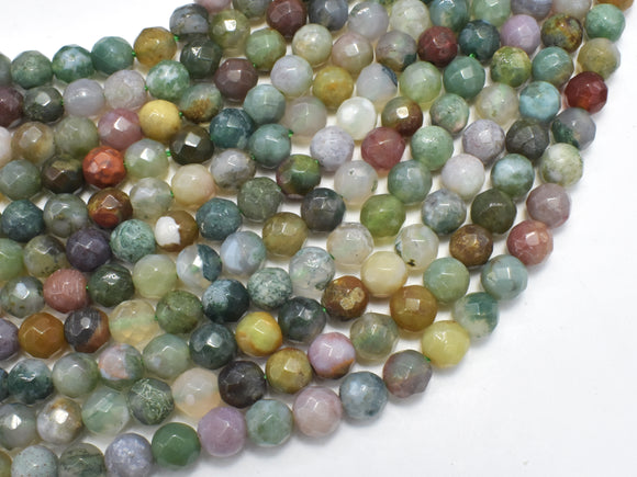 Indian Agate Beads, Fancy Jasper Beads, 6mm Faceted Round Beads-BeadDirect