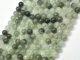 Green Rutilated Quartz Beads, 6mm Round Beads-Gems: Round & Faceted-BeadDirect