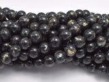 Shell Howlite-Black, 8mm (8.5mm)-Gems: Round & Faceted-BeadDirect