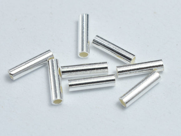 20pcs 925 Sterling Silver Tube, Tube Connector, 1.5x6mm-BeadDirect