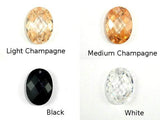 CZ beads,13x18mm Faceted Oval-Cubic Zirconia-BeadDirect