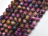 Tiger Eye - Fuchsia, 8mm, Round-BeadDirect