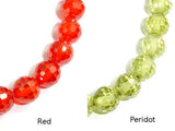 CZ beads, 8mm Faceted Round-Cubic Zirconia-BeadDirect