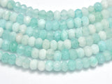 Jade - Amazonite Color 3x4mm Faceted Rondelle, 14 Inch-BeadDirect