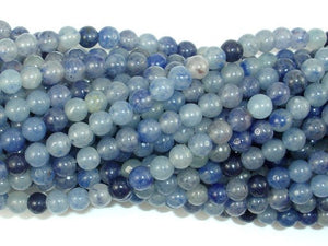 Blue Aventurine, 4mm (4.4 mm) Round Beads-BeadDirect