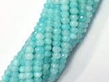 Jade - Sea Blue 4x6mm Faceted Rondelle, 14.5 Inch-BeadDirect