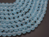 Jade - Aqua Blue, 8mm (8.3mm) Round-Gems: Round & Faceted-BeadDirect