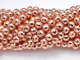 Hematite Beads-Rose Gold, 8mm Faceted Round-Gems: Round & Faceted-BeadDirect