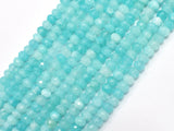 Jade - Sea Blue 4x6mm Faceted Rondelle, 14.5 Inch-BeadDirect