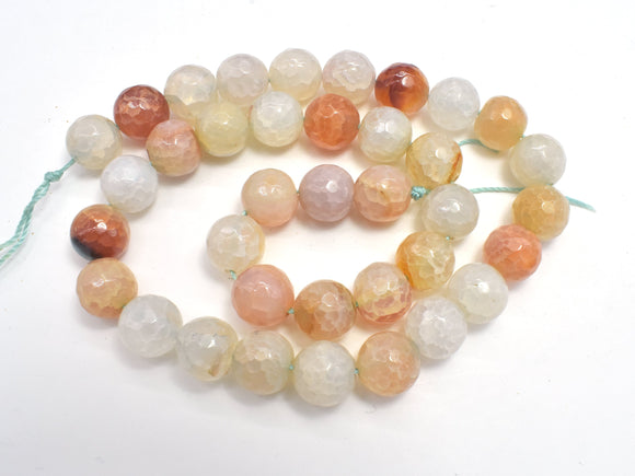 Dragon Vein Agate Beads, 10mm Faceted Round Beads-BeadDirect