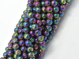 Lava-Rainbow Plated, 6mm (6.6mm) Round-Gems: Round & Faceted-BeadDirect