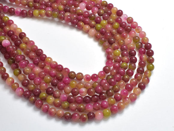 Jade - Multi Color, 4mm Round Beads-BeadDirect