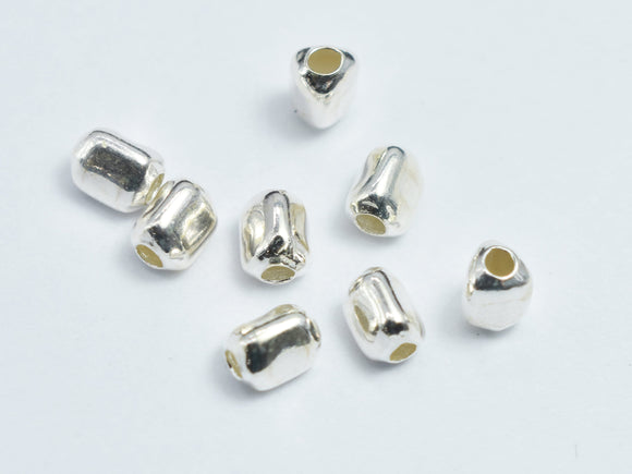 20pcs 925 Sterling Silver Triangle Tube Beads 3x3.9mm-BeadDirect