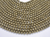 Hematite-Light Gold, Pyrite Color, 8mm Faceted Round-Gems: Round & Faceted-BeadDirect