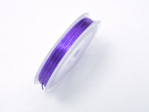 2Rolls Purple Stretch Elastic Beading Cord, 0.5mm, 2 Rolls-20 Meters-Metal Findings & Charms-BeadDirect