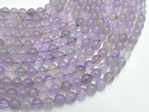 Light Amethyst, 6mm Round Beads-Gems: Round & Faceted-BeadDirect