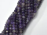 Amethyst Beads, 4x6mm Faceted Rondelle-Gems:Assorted Shape-BeadDirect