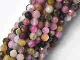 Watermelon Tourmaline Beads, 3mm Micro Faceted Round-Gems: Round & Faceted-BeadDirect