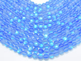 Matte Mystic Aura Quartz-Blue, 6mm (6.5mm) Round-Gems: Round & Faceted-BeadDirect