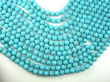 Matte Howlite Turquoise Beads, 8mm Round Beads-BeadDirect
