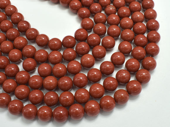 Red Jasper Beads, 8mm (8.7mm), Round Beads-BeadDirect