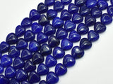 Jade - Blue 12mm Heart Beads, 15 Inch-BeadDirect