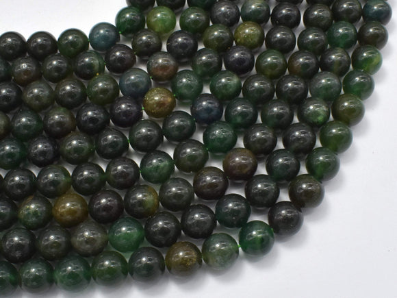Green Mica Beads, Biotite Mica, 8mm Round-Gems: Round & Faceted-BeadDirect