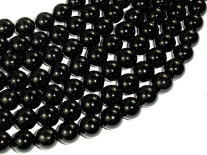 Jet Gemstone, 10mm Round Beads-BeadDirect