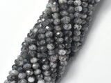 Black Rutilated Quartz Beads, 4x5.5mm Faceted Rondelle-Gems:Assorted Shape-BeadDirect