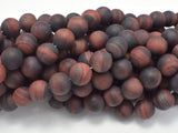 Matte Red Tiger Eye Beads, Round, 10mm, 15 Inch-Gems: Round & Faceted-BeadDirect