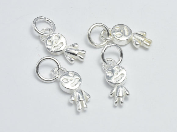 2pcs 925 Sterling Silver Charms, Jack Skellington Charms, 13x5mm-BeadDirect