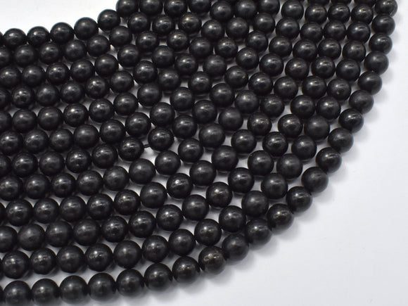 Genuine Shungite Beads, 6mm Round-Gems: Round & Faceted-BeadDirect