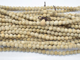 Matte Silkwood Beads, 6mm Round Beads-Wood-BeadDirect
