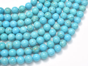 Turquoise Howlite - Blue, 8mm, Round-BeadDirect