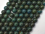 Green Wood Jasper Beads, 8mm (8.3mm)-Gems: Round & Faceted-BeadDirect