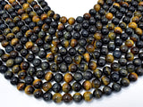 Blue / Yellow Tiger Eye, 10mm (10.3mm) Round-Gems: Round & Faceted-BeadDirect
