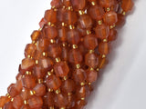 Carnelian Beads, 8mm Faceted Prism Double Point Cut-Gems: Round & Faceted-BeadDirect