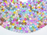 Matte Mystic Aura Quartz-Multi, 8mm (8.5mm) Round-Gems: Round & Faceted-BeadDirect