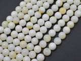 Mother of Pearl Beads, MOP, Creamy White, 8mm (8.3mm) Round-Gems: Round & Faceted-BeadDirect