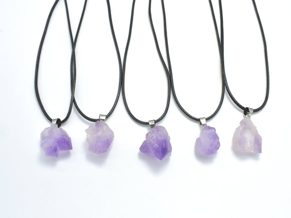 2 strands Raw Amethyst, Nugget pendant, Approx. (12-15)x(15-20)mm, Necklace-Gems:Assorted Shape-BeadDirect