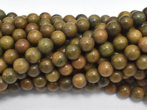 Green Sandalwood Beads, 8mm Round Beads-BeadDirect