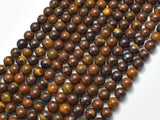 Tiger Iron, 6mm, Round Beads, 15.5 Inch-BeadDirect