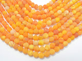 Matte Agate- Orange, 8mm (7.8mm) Round Beads-Gems: Round & Faceted-BeadDirect