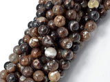 Brown Fire Agate, 8mm Round Beads, 15 Inch-Gems: Round & Faceted-BeadDirect